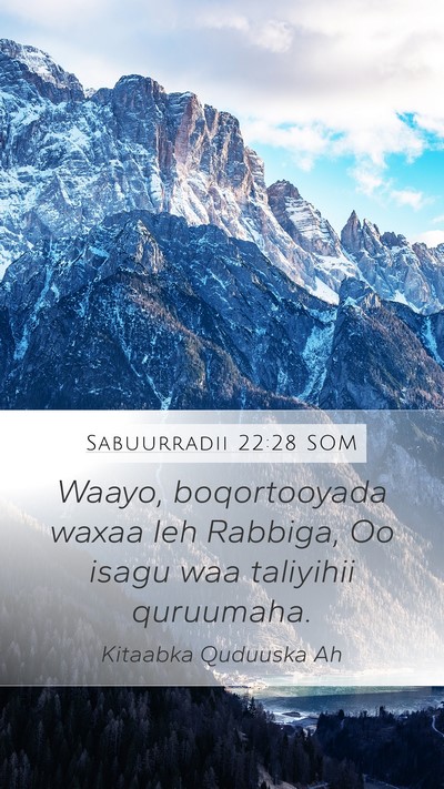 Sabuurradii 22:28 SOM Bible Verse Image