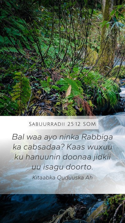 Sabuurradii 25:12 SOM Bible Verse Image