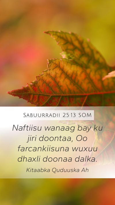 Sabuurradii 25:13 SOM Bible Verse Image