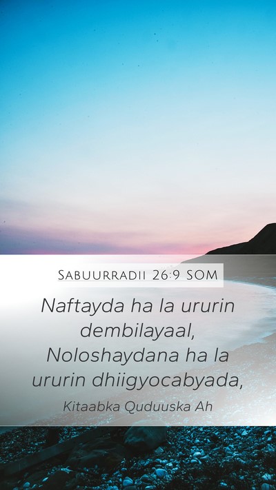 Sabuurradii 26:9 SOM Bible Verse Image