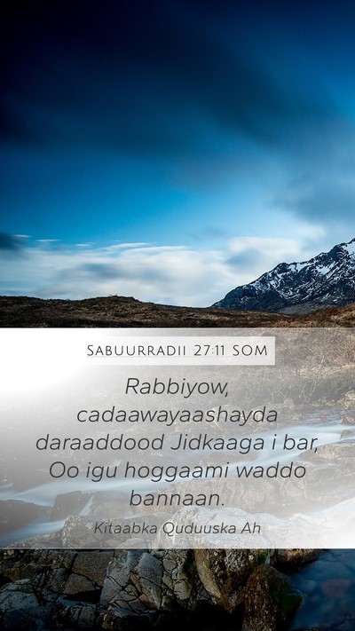 Sabuurradii 27:11 SOM Bible Verse Image