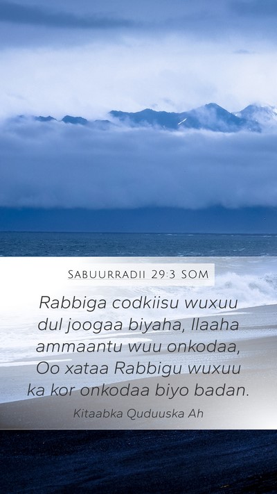 Sabuurradii 29:3 SOM Bible Verse Image