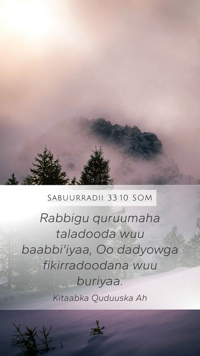 Sabuurradii 33:10 SOM Bible Verse Image