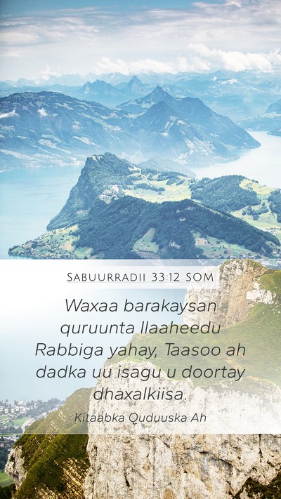 Sabuurradii 33:12 SOM Bible Verse Image
