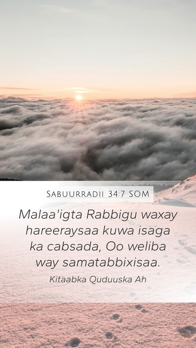 Sabuurradii 34:7 SOM Bible Verse Image