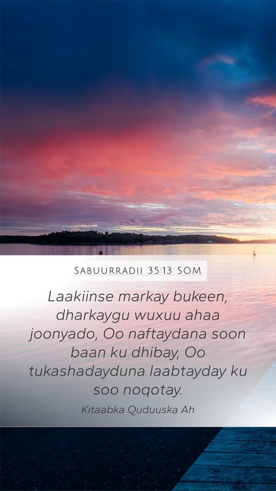 Sabuurradii 35:13 SOM Bible Verse Image