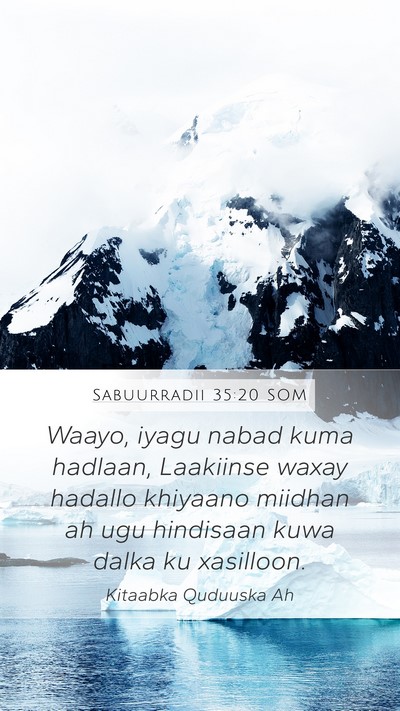 Sabuurradii 35:20 SOM Bible Verse Image