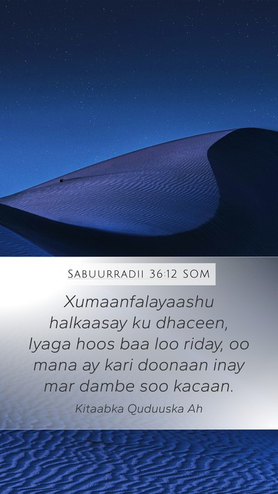 Sabuurradii 36:12 SOM Bible Verse Image