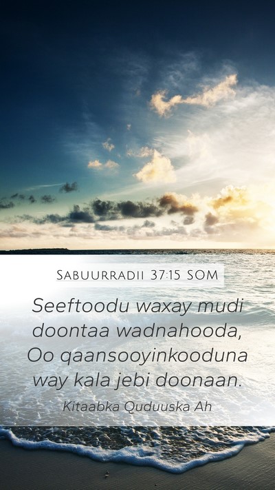 Sabuurradii 37:15 SOM Bible Verse Image
