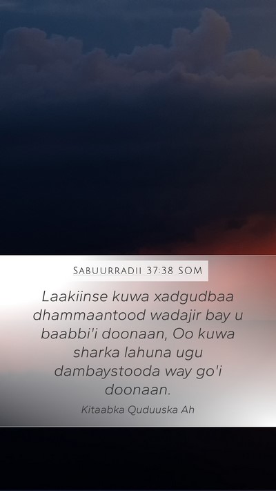 Sabuurradii 37:38 SOM Bible Verse Image