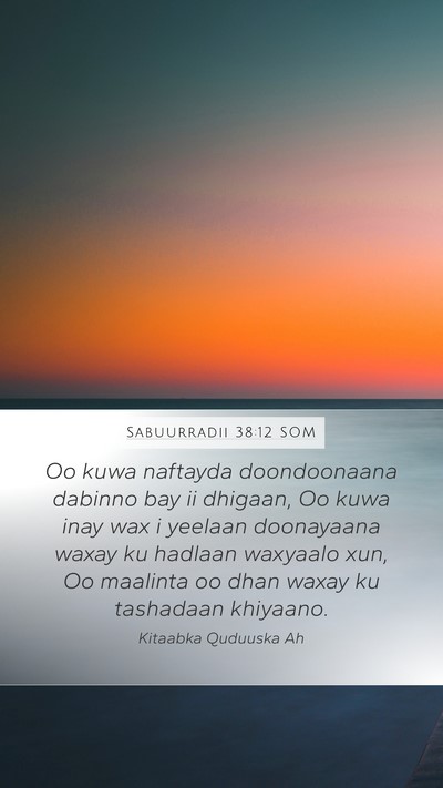 Sabuurradii 38:12 SOM Bible Verse Image