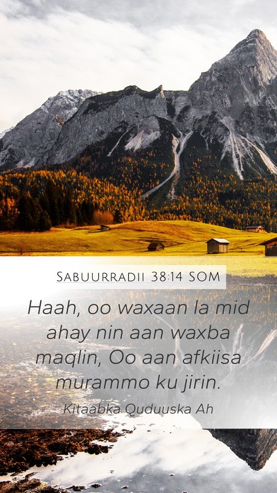 Sabuurradii 38:14 SOM Mobile Phone Wallpaper - Haah, oo waxaan la mid ahay nin aan waxba maqlin, - Mobile Bible Verse Wallpaper
