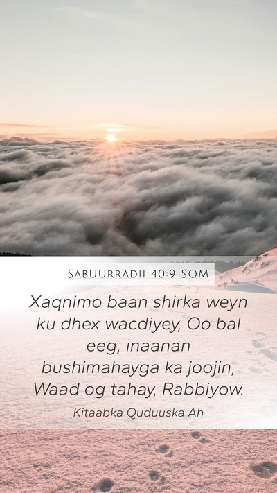Sabuurradii 40:9 SOM Bible Verse Image