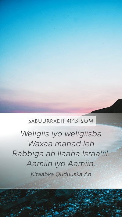 Sabuurradii 41:13 SOM Bible Verse Image