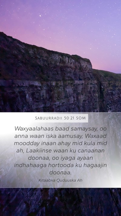 Sabuurradii 50:21 SOM Bible Verse Image