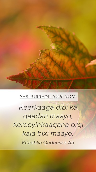 Sabuurradii 50:9 SOM Bible Verse Image