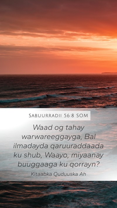 Sabuurradii 56:8 SOM Bible Verse Image