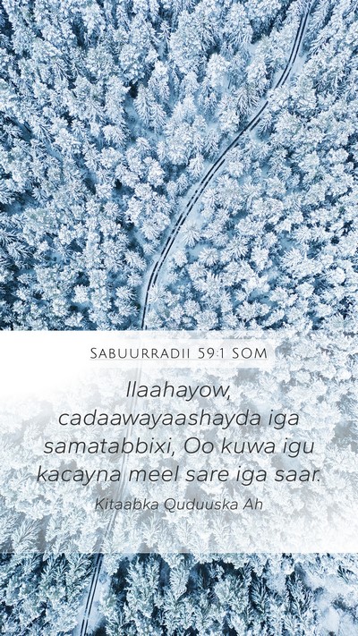 Sabuurradii 59:1 SOM Bible Verse Image