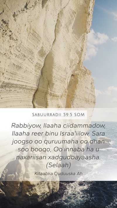 Sabuurradii 59:5 SOM Bible Verse Image