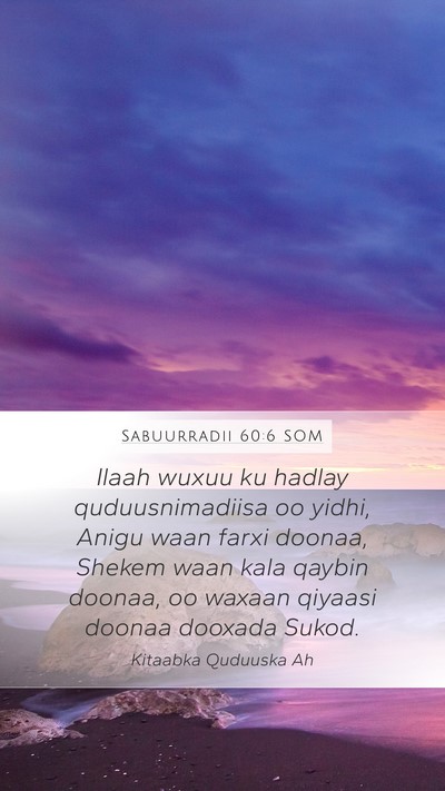 Sabuurradii 60:6 SOM Bible Verse Image