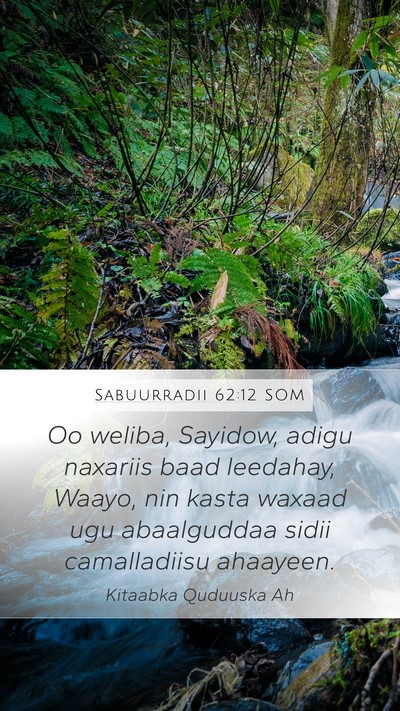 Sabuurradii 62:12 SOM Bible Verse Image