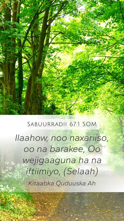 Sabuurradii 67:1 SOM Bible Verse Image