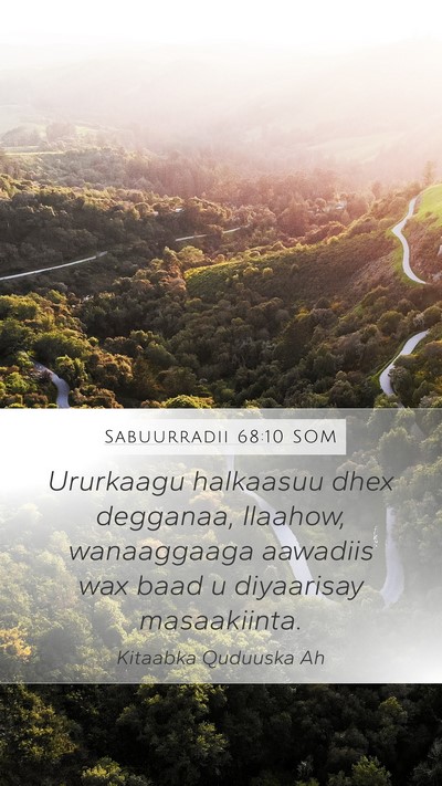 Sabuurradii 68:10 SOM Bible Verse Image