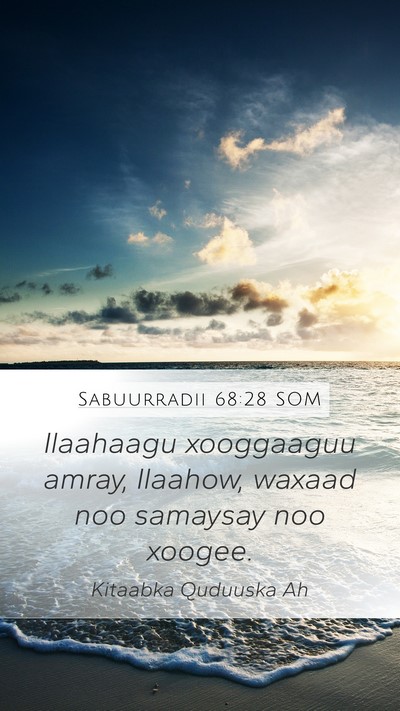 Sabuurradii 68:28 SOM Bible Verse Image