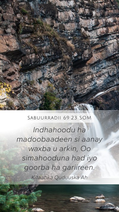 Sabuurradii 69:23 SOM Bible Verse Image