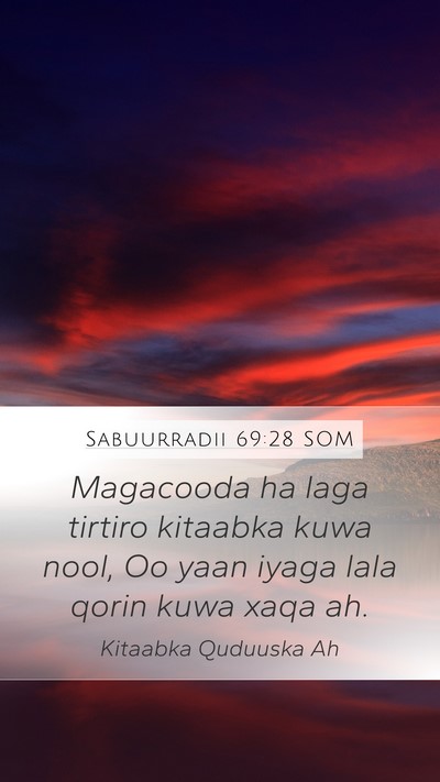 Sabuurradii 69:28 SOM Bible Verse Image