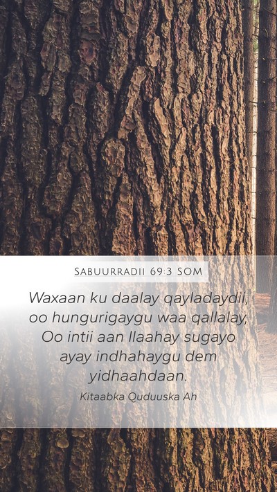 Sabuurradii 69:3 SOM Bible Verse Image