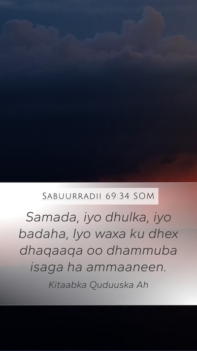 Sabuurradii 69:34 SOM Bible Verse Image