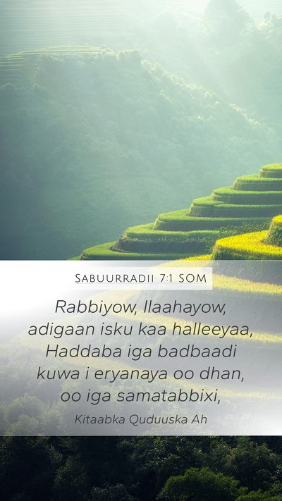 Sabuurradii 7:1 SOM Bible Verse Image