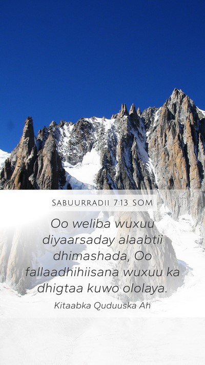 Sabuurradii 7:13 SOM Bible Verse Image