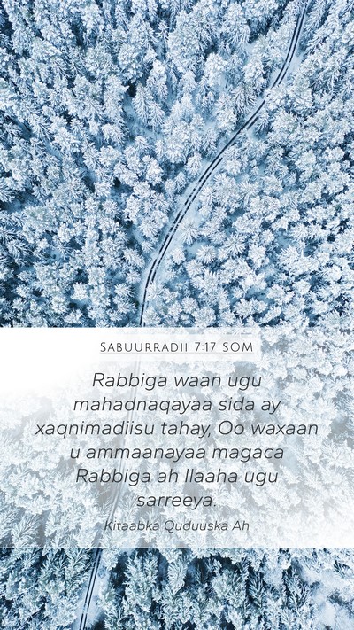 Sabuurradii 7:17 SOM Bible Verse Image