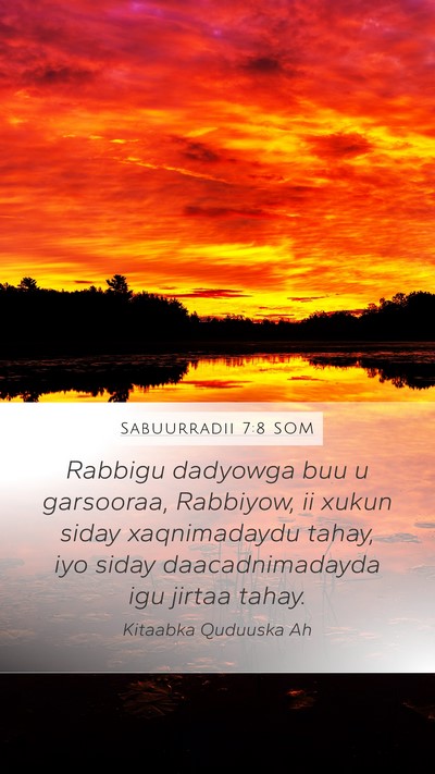 Sabuurradii 7:8 SOM Bible Verse Image