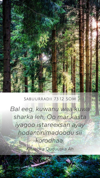 Sabuurradii 73:12 SOM Bible Verse Image