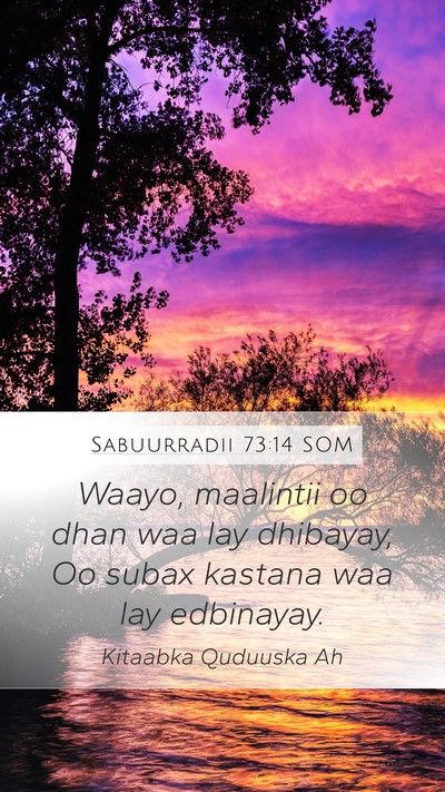 Sabuurradii 73:14 SOM Bible Verse Image