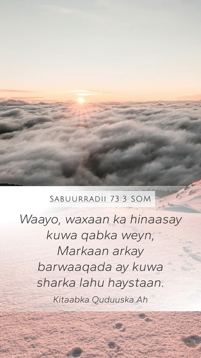 Sabuurradii 73:3 SOM Bible Verse Image