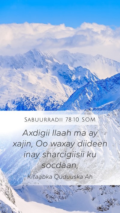 Sabuurradii 78:10 SOM Bible Verse Image