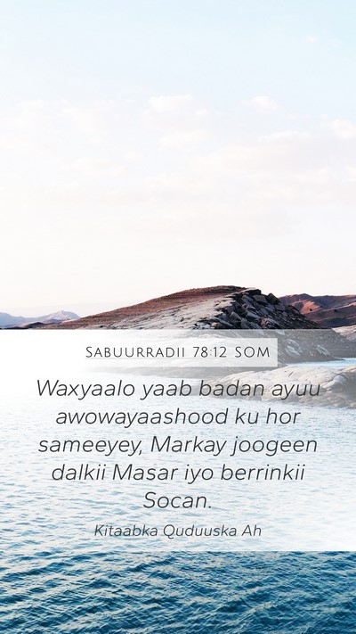 Sabuurradii 78:12 SOM Bible Verse Image