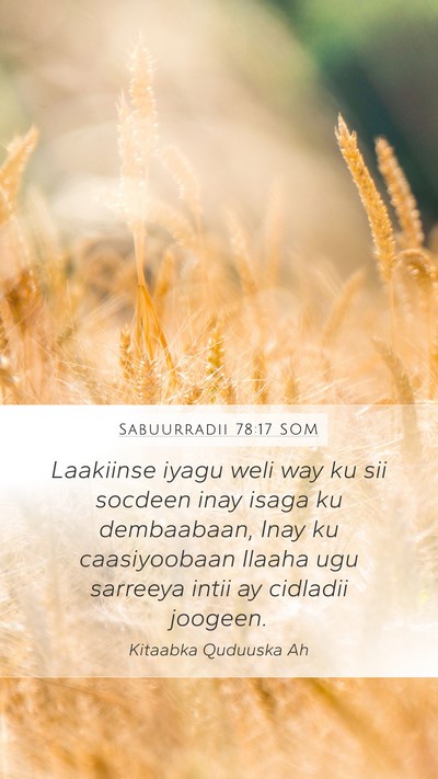 Sabuurradii 78:17 SOM Bible Verse Image