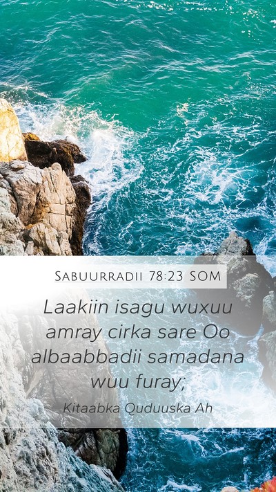Sabuurradii 78:23 SOM Bible Verse Image