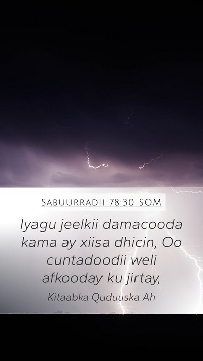 Sabuurradii 78:30 SOM Bible Verse Image