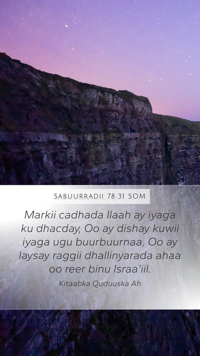 Sabuurradii 78:31 SOM Bible Verse Image