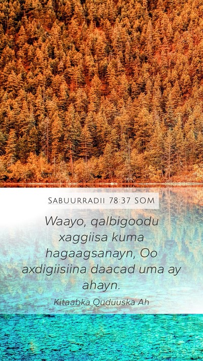 Sabuurradii 78:37 SOM Bible Verse Image
