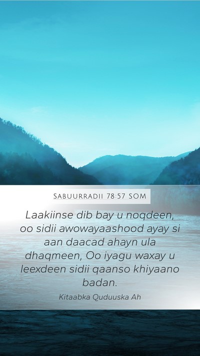 Sabuurradii 78:57 SOM Bible Verse Image