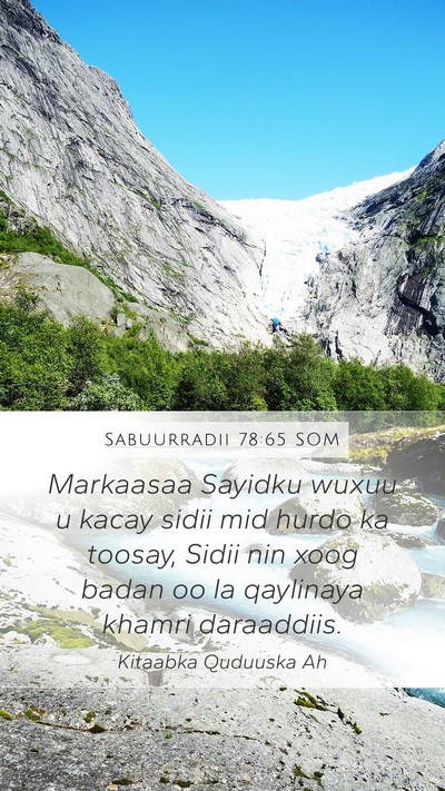 Sabuurradii 78:65 SOM Bible Verse Image