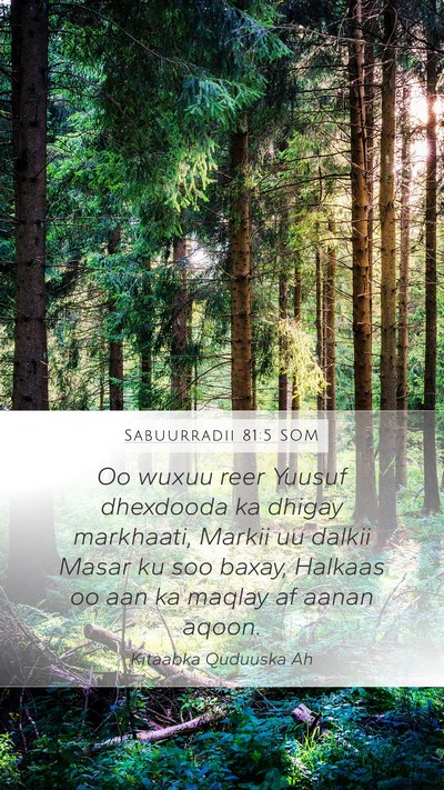 Sabuurradii 81:5 SOM Bible Verse Image