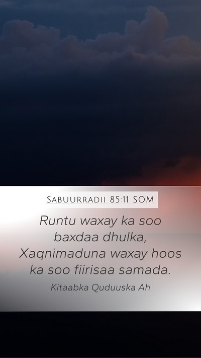 Sabuurradii 85:11 SOM Mobile Phone Wallpaper - Runtu waxay ka soo baxdaa dhulka, Xaqnimaduna - Mobile Bible Verse Wallpaper